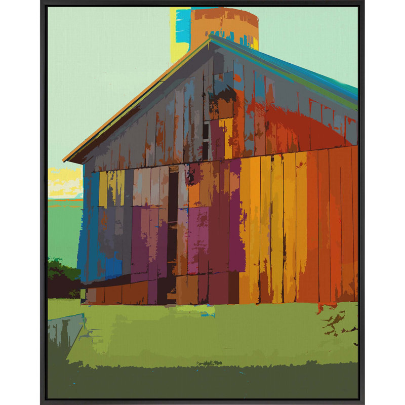 Art mural à cadre flottant Country Barn