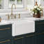 Whitehaus Collection Reversible Fireclay Kitchen Sink with Grid: Three Edge Frame, Plain Front Apron-214787907