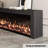 French minimalist simulated fire electric fireplace