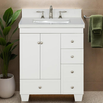  Meuble-lavabo de 28 po avec lavabo blanc Depos de Depos