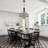 5-Light 20-Inch Modern Black Drum Crystal Chandelier,  Adjustable Height Pendant Light For Kitchen Island Dining Room Entryway-487591986