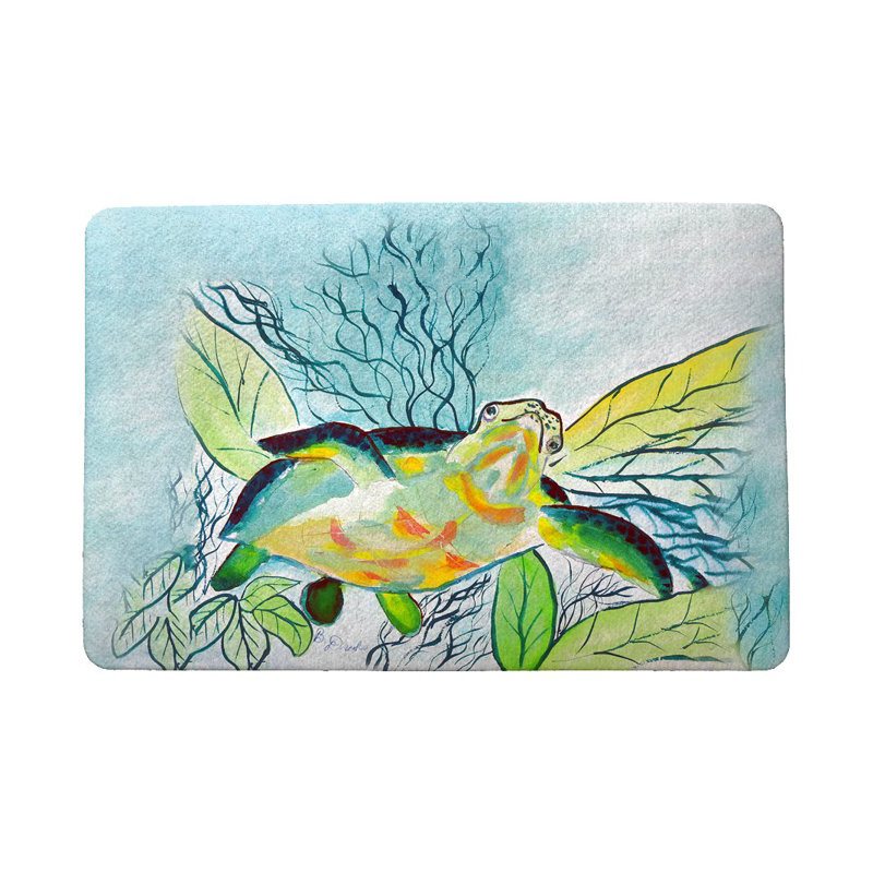 Tapis de porte d’extérieur anti-dérapant 18" x 26" à sourire sea sea Losada