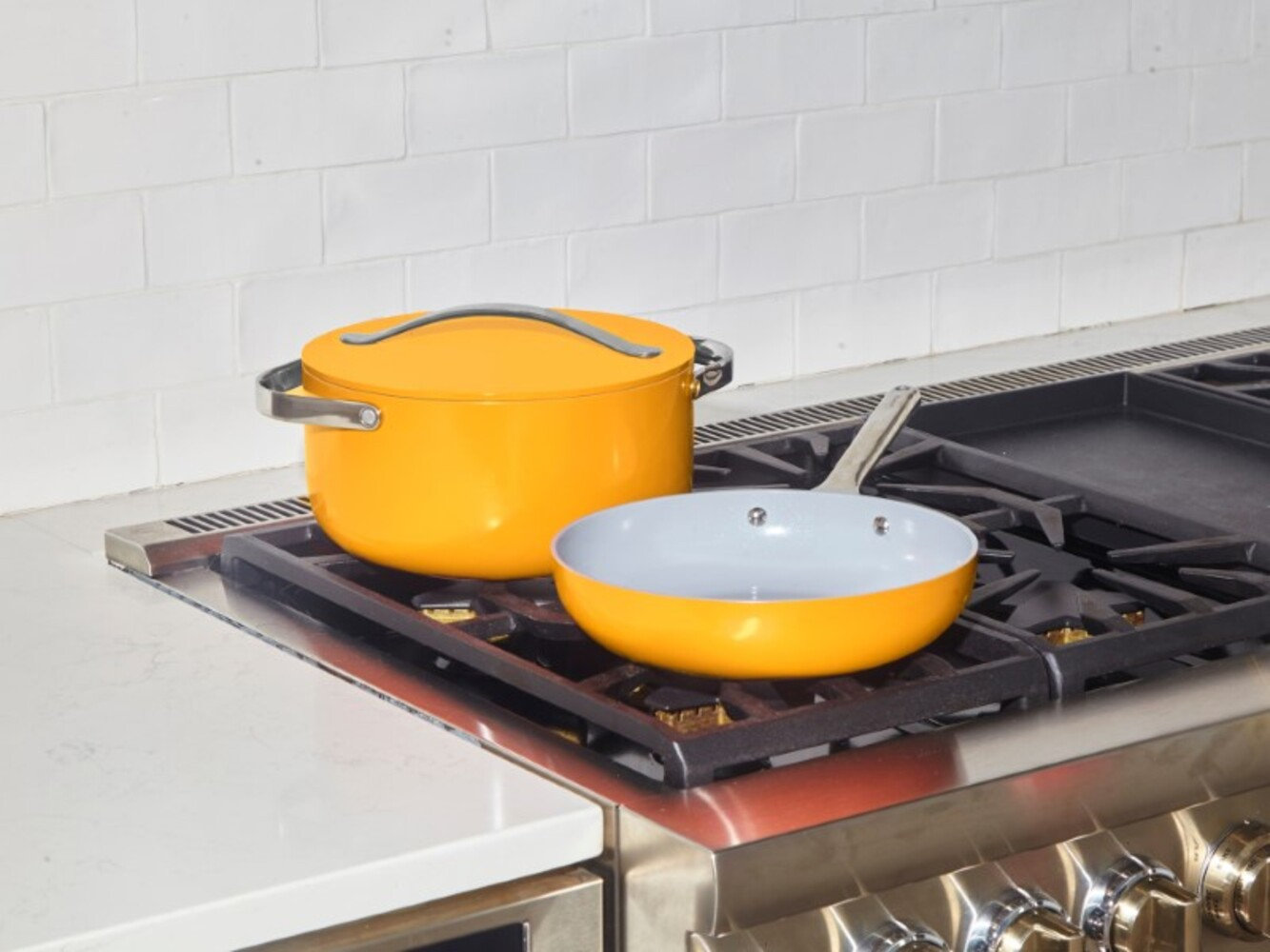 Caraway Nonstick Ceramic Fry Pan, 10.5", Marigold