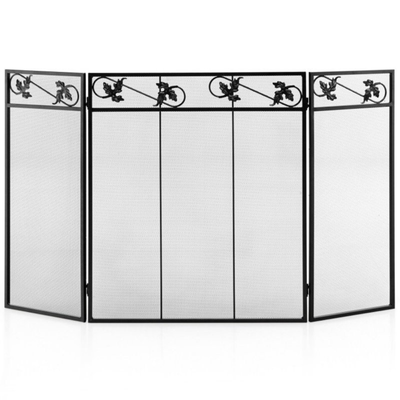 Brynnlea 3 Panel Iron Fireplace Screen