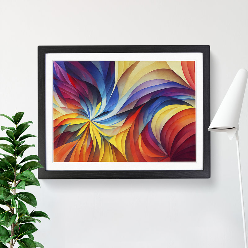 Fractal Abstract Vol.5 - Single Picture Frame Print, Black Framed, 34cm H x 46cm W x 2cm D