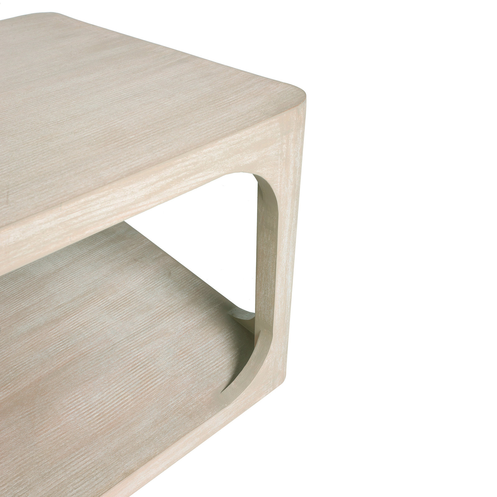 Sybil Solid Wood Coffee Table, Beige, 18" H x 47" W x 28" D