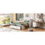 Lit escamotable double avec port USB et grand tiroir, blanc-120940430