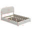 Lit plateforme tapissier avec système de rangement hydraulique-2146440117