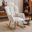 Chaise de chambre de bébé moderne avec fonction berçante et siège rembourré en tissu pour les espaces intérieurs salon chambre à coucher