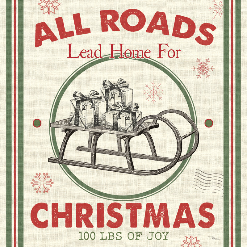Farmhouse Holiday II by Pela Studio - Wrapped Canvas Print, 30cm H x 30cm W x 3.8cm D