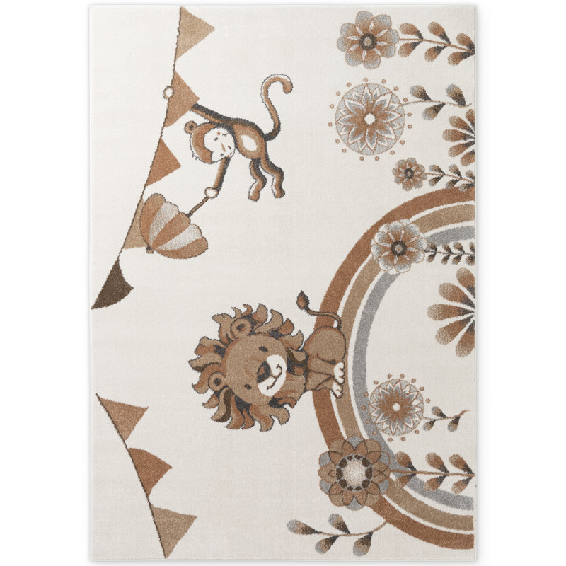Villeroy & Boch - Boho Kids Rug Roar like a Lion Summer Party, Children's Rug Kids Room, Toddler Rug, Soft Rug Animal Motive, Playroom Rug