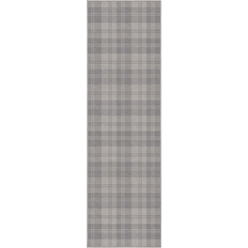 Tapis gris clair à tissage plat Kehr, Tapis de couloir 2 pi 3 po x 7 pi 3 po