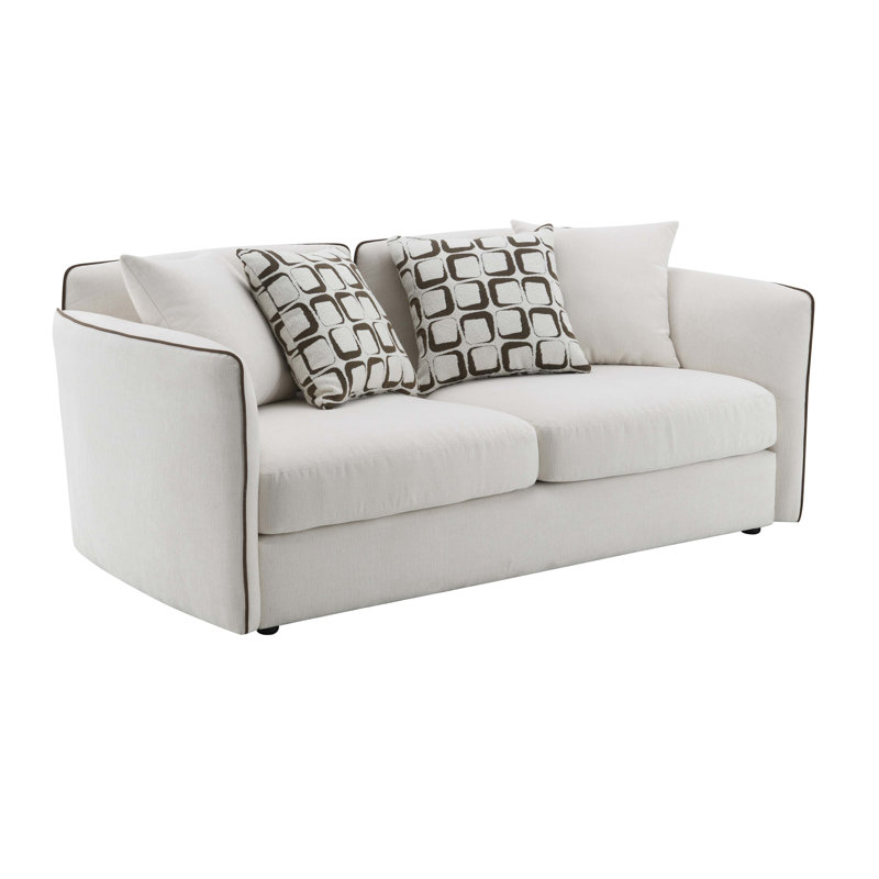 Causeuse en chenille Yolanda avec 4 coussins