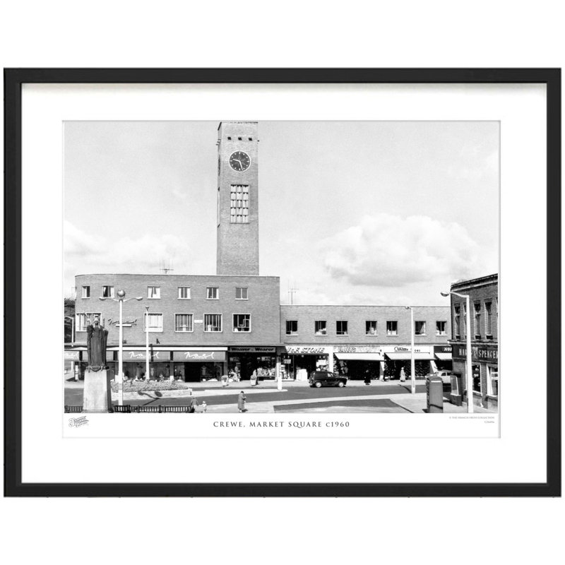 Crewe, Market Square C1960 by Francis Frith - Single Picture Frame Print, 45cm H x 60cm W x 2.3cm D