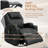 Recliner Chair,Recliner With Heat And Massage, 360°Swivel Recliners, Rocker Recliner With Cup Holders And Side Pockets-2027358179