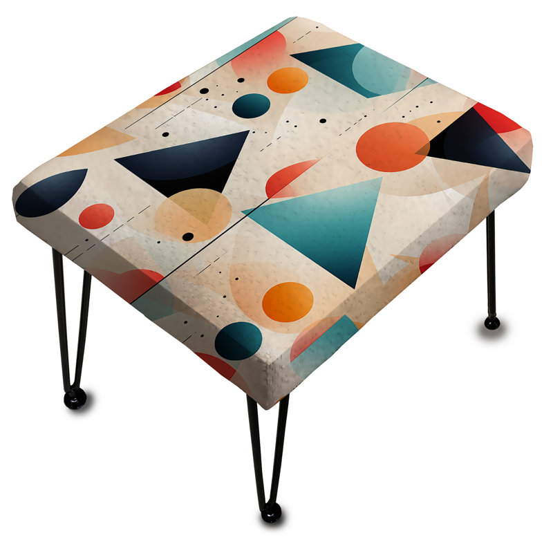 Midcentury Modern Geometrics - Repose-pieds rectangulaire Mid-Century