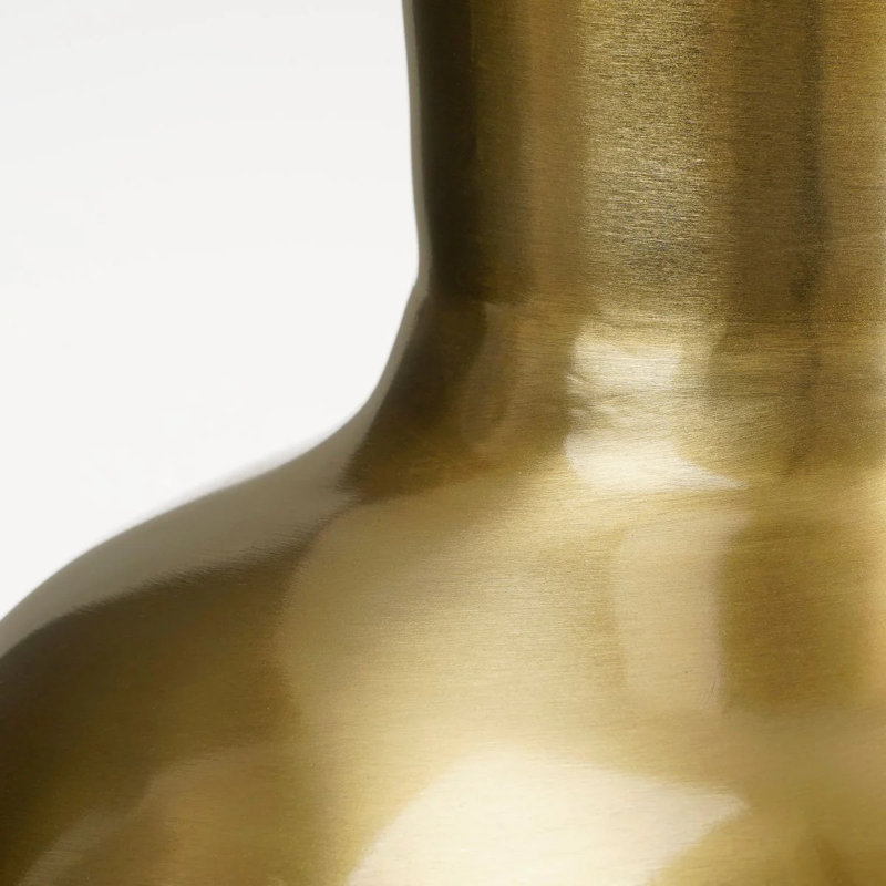Ansis Iron Table Vase, Gold, 42cm H x 28cm W x 28cm D