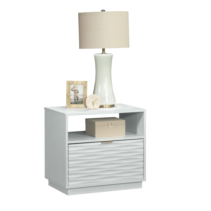 Table de chevet, finition blanche