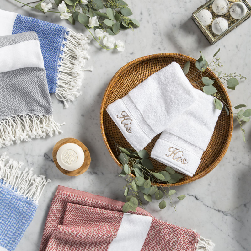 Serviette de bain 100% coton Lower Vobster, Essuie-mains - ensemble de 6, Blanc