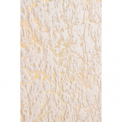 Tapis en fausse fourrure de luxe à motif doré et doré lavable à la machine Luxury
