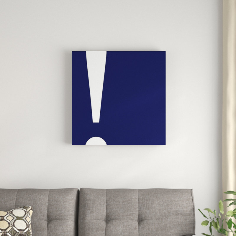 «The Type Exclamation 5», impression sur toile, H 26 po x l 26 po x P 1,5 po, Toile tendue, Pas de tapis