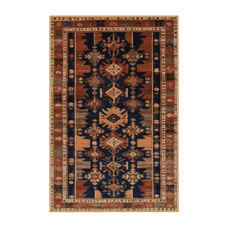 Tapis brun turc lavable à la machine, Rectangle 5 pi x 8 pi