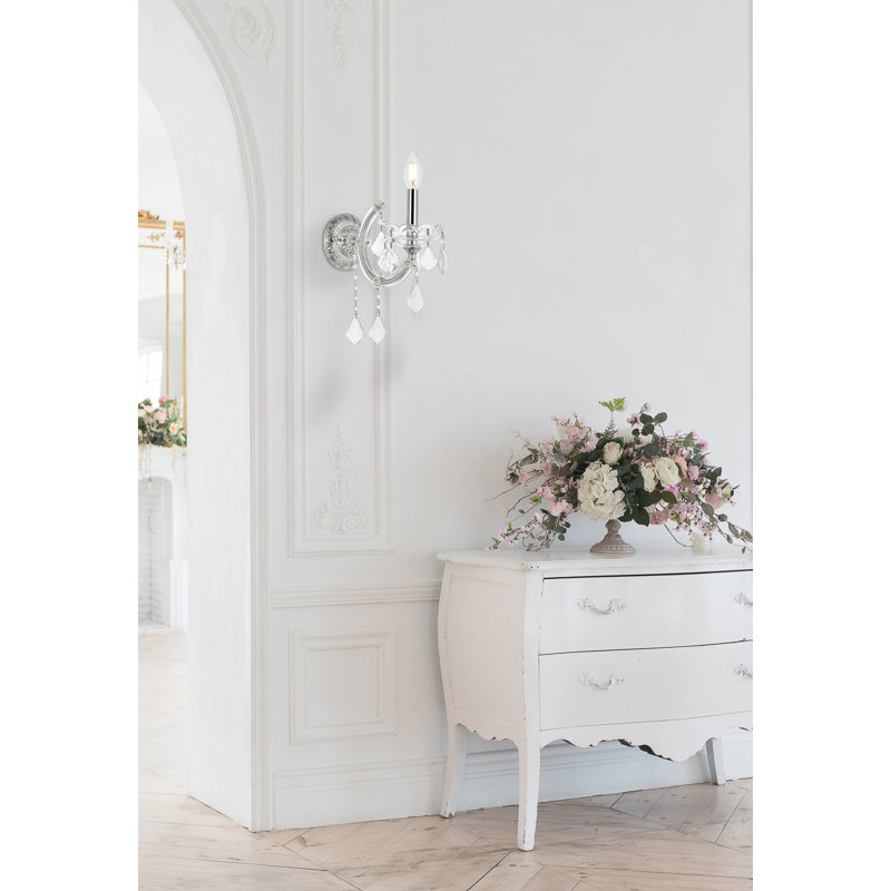 Stockard Wall Sconces, Royal Cut, Crystal Clear, Chrome