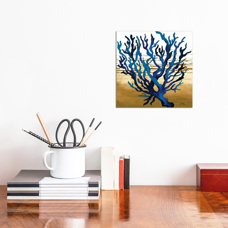 Coastal Blue 1 Piece Wrapped Canvas Wall Art, 30.48 cm H x 30.48 cm W