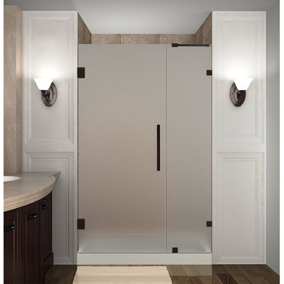 Nautis 45.25" - 46.25" x 72" Hinged Frameless Shower Door