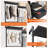 80-Inch Steel-Wood Combo Closet System with 2 Drawers - Spacious Storage, Adjustable Shelves & Hanging Rods, Modern Design for Any Room-1650669875