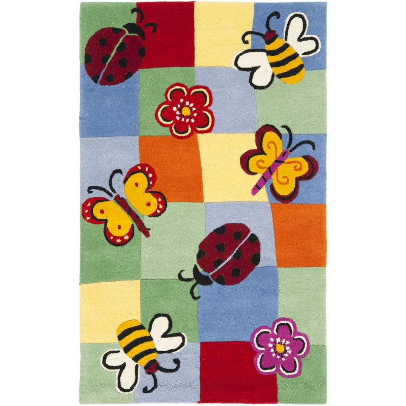 Claro Hand Tufted Indian Wool Rug, Rectangle 4' x 6'