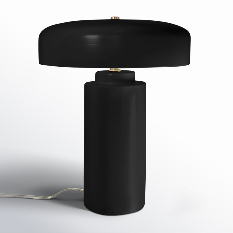 Hardacre Ceramic Table Lamp, Carbon Matte Black