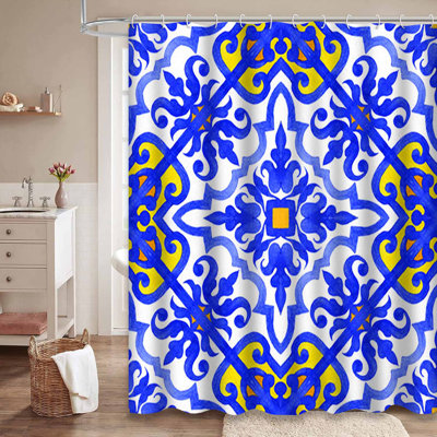 Rideau de douche Tiles Blue