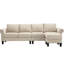 Banc de jardin moderne beige - modulaire à 4 compartiments avec rangement pour salon modulaire en L:-121095111