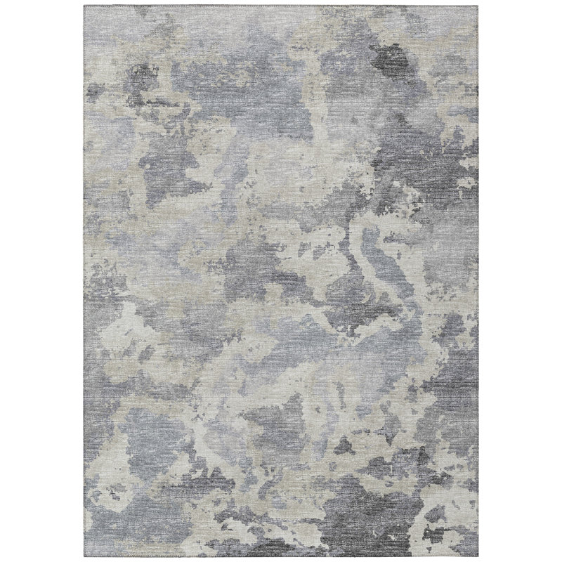 Tapis intérieur / extérieur en polyester tissé à la machine Werter, Rectangle 3 pi x 5 pi