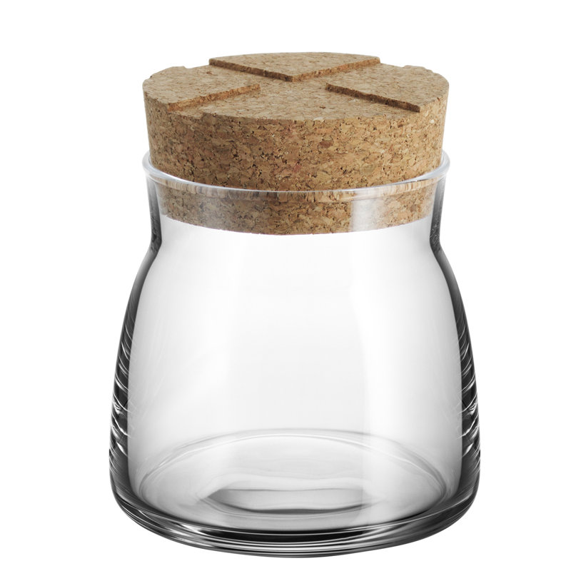 Bruk Glass Jar, Clear, 6.625" H x 5.25" W x 5.25" D