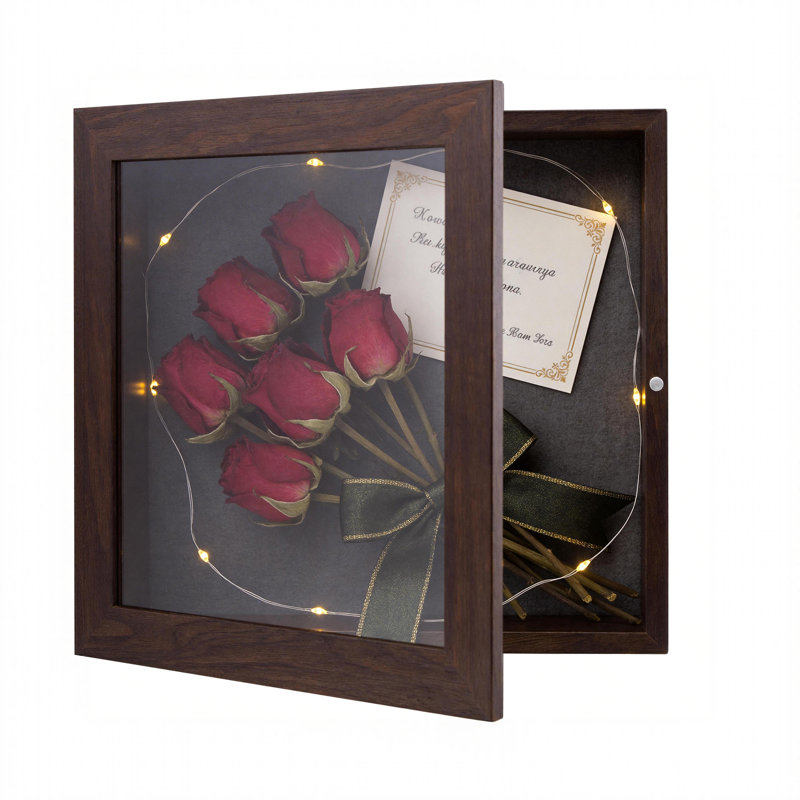 Cadre de rangement Shadow Box, Brun, 11 po x 11 po