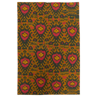 Flatweave Wool Ikat Area Rug in Multi
