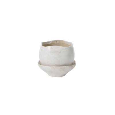 Iona Pot with Saucer 7.25"x 6.5"