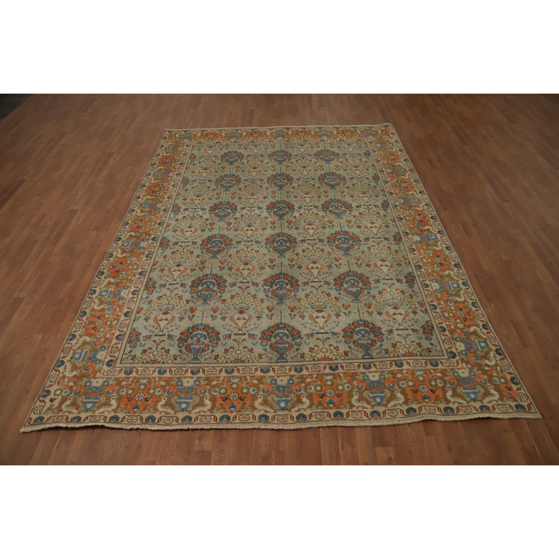 Tapis traditionnel en laine fabriqué à la main 8 x 11