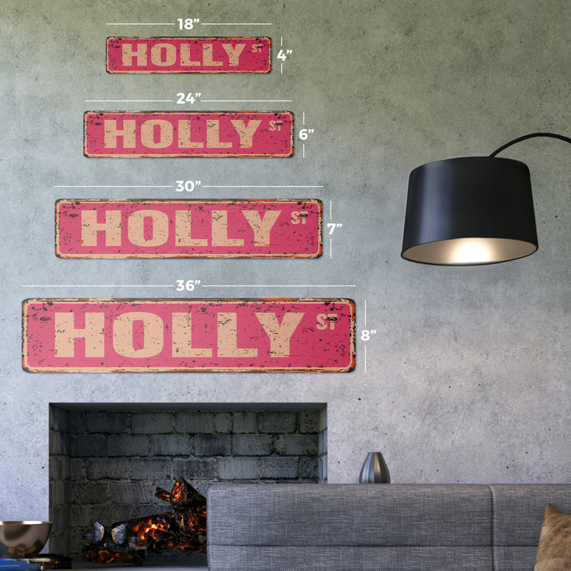 Plaque de rue Holly