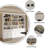 Elegant 2-Meter Large Capacity White Bookcase With Drawers And Doors