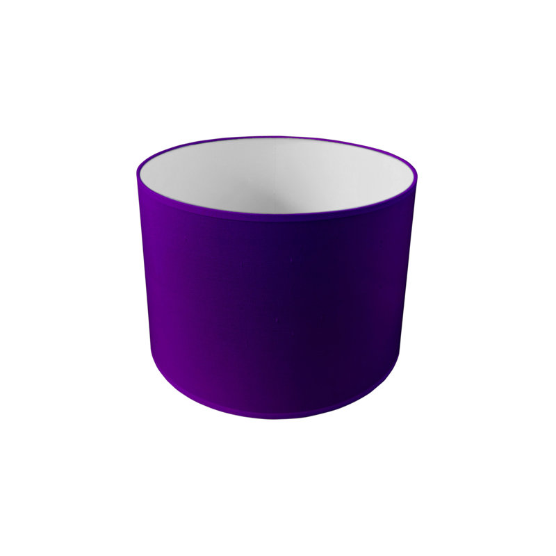 Drum Silk Lamp Shade ( Uno ), 27cm H x  45cm W x 45cm D, Violet