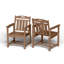 Ensemble de salle à manger rectangulaire 4 pièces pour 4 personnes avec trou pour parasol 4 personnes-1351019255