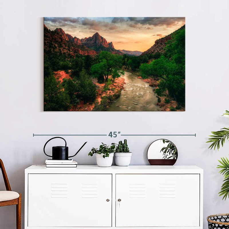 Alvord Sunset At Virgin River, 26" H x 39" W