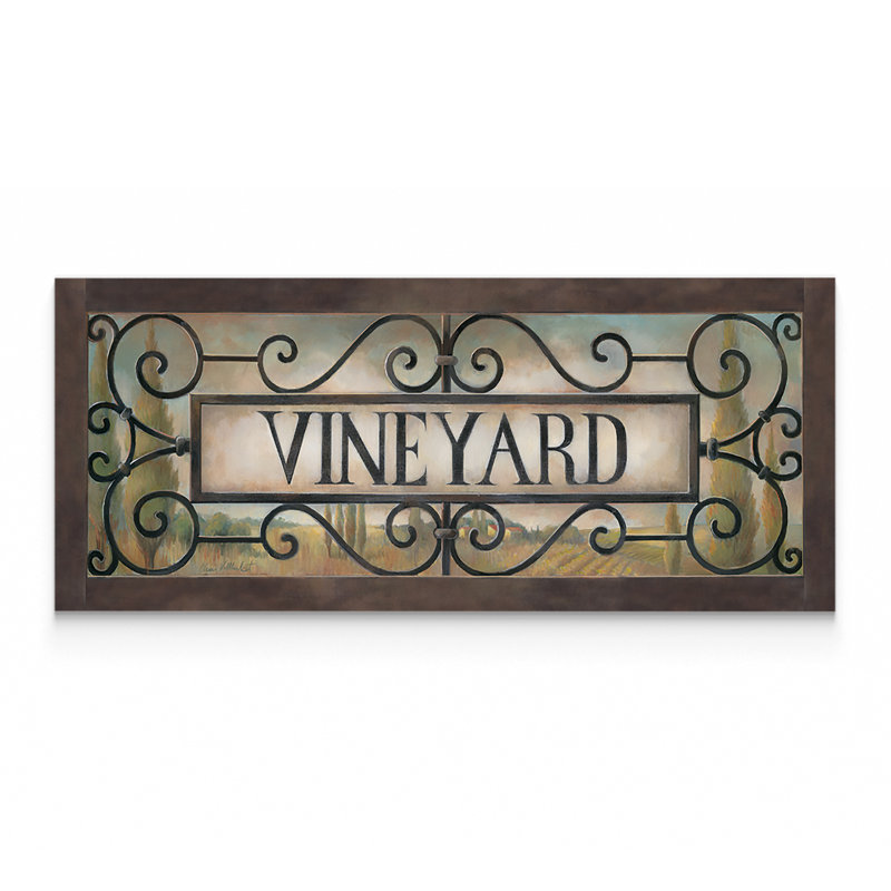 «Vineyard» par Elaine Vollherbst Lane - impression sur toile tendue, H 20 po x l 50 po x P 1,5 po