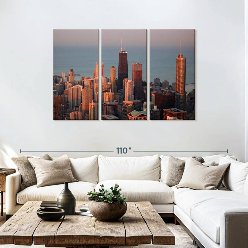 Sireci Chicago Sunset Glow, 48" H x 74" W