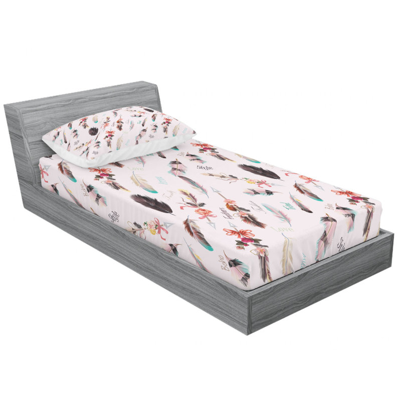 Ensemble de draps à imprimé animal, Ensemble de draps pour lit simple TG avec drap-hou