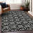 Premium Machine Washable Prisco Black Rug-471952243