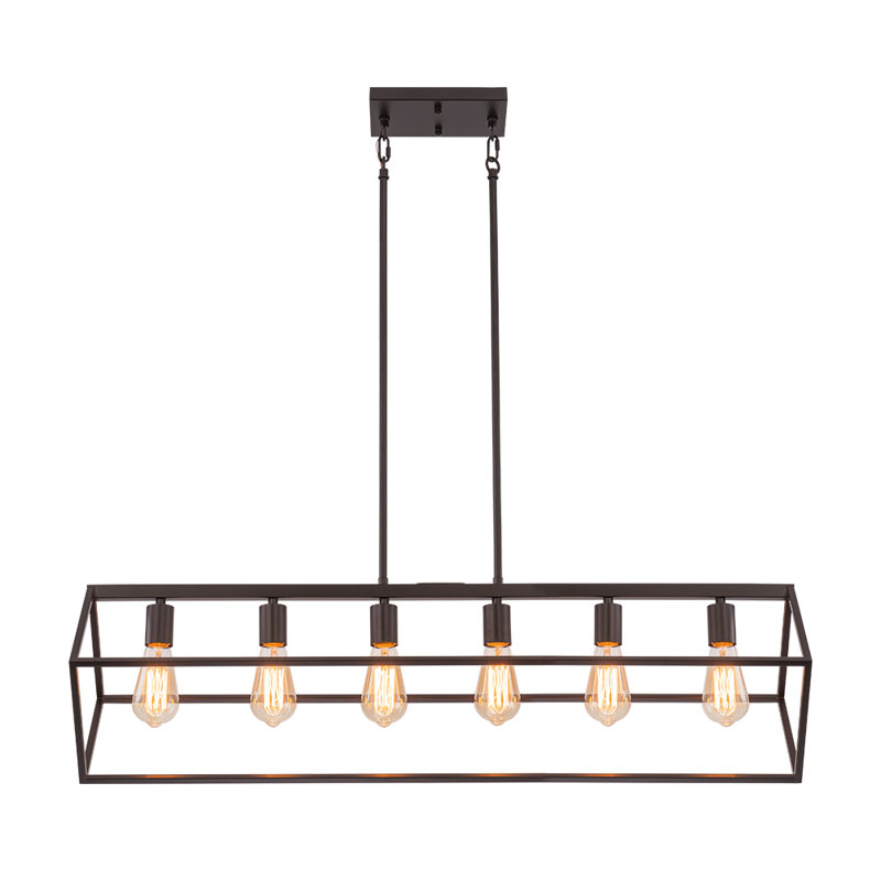 Lustre rectangulaire 6 lumières
